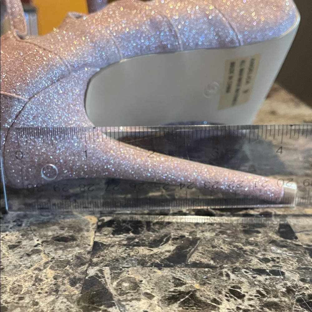 Angelica Glitter Cutout Heels - Pink 4.5" - Picture 10 of 10